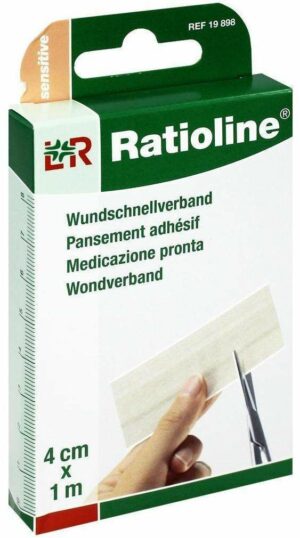 Ratioline Wundschnellverband 4 cm X 1 M 1 Packung