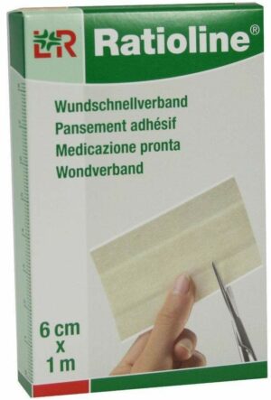 Ratioline Sensitive Wundschnellverband 6 cm X 1 M 1 Packung