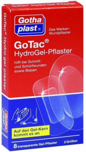 Gotac Hydrogelpflaster 2 Größen 8 Pflaster