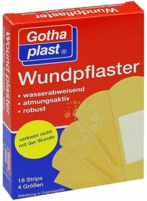 Gothaplast Wundpflaster Wasserfest 4 Größen 18 Stück