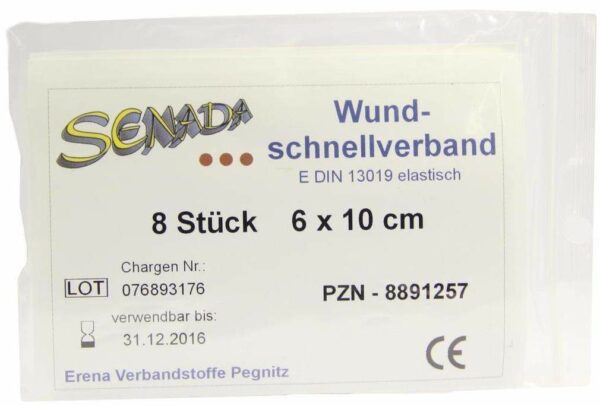 Senada Wundschnellverband 6x10 cm 8 Stück