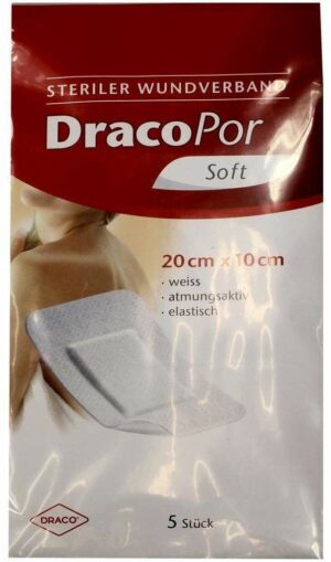 Dracopor Wundverband 20 X 10 cm Steril 5 Verbände