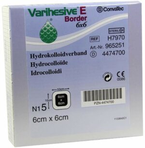 Varihesive E Border 6x6cm Hydrokolliodverband 965251