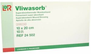 Vliwasorb Superabsorbier.Wunderband10x20cm Steril