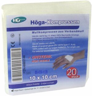 Höga 20 Kompressen 10 X 10 cm 8fach Unsteril