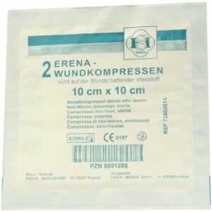 Erena Steril Wundkompressen 10 X 10 cm 2 Stück