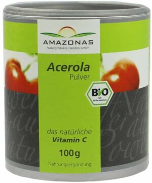 Acerola 100% Bio Pur Natürliches Vitamin C Pulver 100 G Pulver