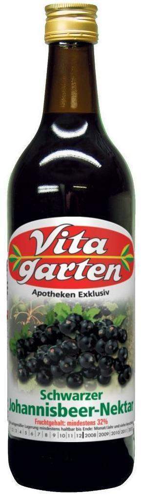 Vitagarten Schwarzer Johannisbeer Nektar 750 ml