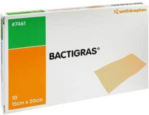 Bactigras Antiseptische Paraffingaze 15 X 20 cm 10 Stück
