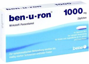 Ben U Ron 1000 mg Erwachsenensuppositorien 10 Stück