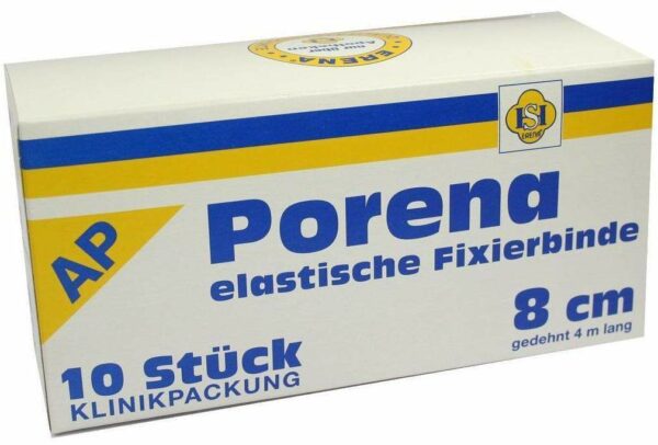 Porena Elastische Mullbinde 8 cm Ohne Cellophan Weiss 10 Binden