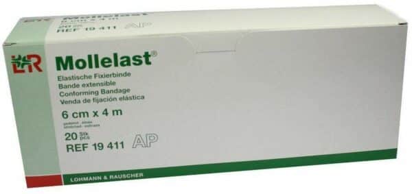 Mollelast Binden Weiß 6 cm X 4 M 20 Stück