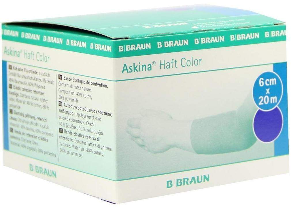 Askina Haftbinde Color 6c M X 20 M Blau