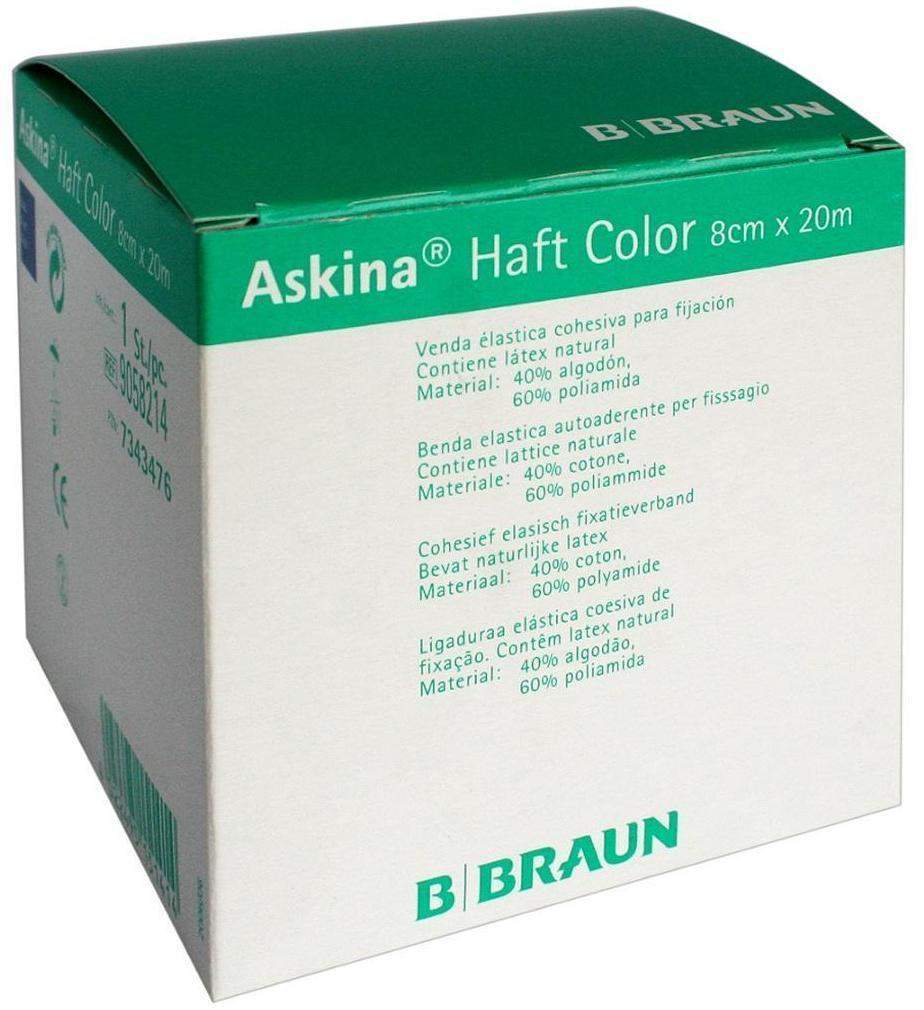 Askina Haftbinde Color 8 cm X 20 M Blau 1 Stück