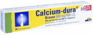 Calcium Dura Vit D3 Brause 600 mg 400 I.E 20 Brausetabletten