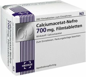 Calciumacetat Nefro 700 mg 200 Filmtabletten