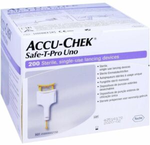 Accu Chek Safe T Pro Uno II 200 Lanzetten