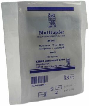 Mulltupfer 15x15cm Walnussgroß Steril 30 Tupfer