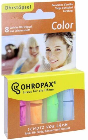 Ohropax Color Schaumstoff 8 Stöpsel
