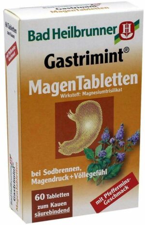 Bad Heilbrunner Gastrimint Magen Kautabletten 60 Kautabletten