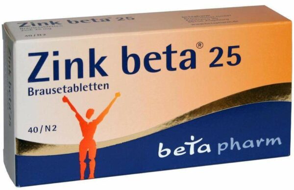 Zink Beta 25 40 Brausetabletten