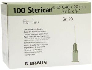 Sterican Kanülen Luer-Lock 27 G X 3°4  0