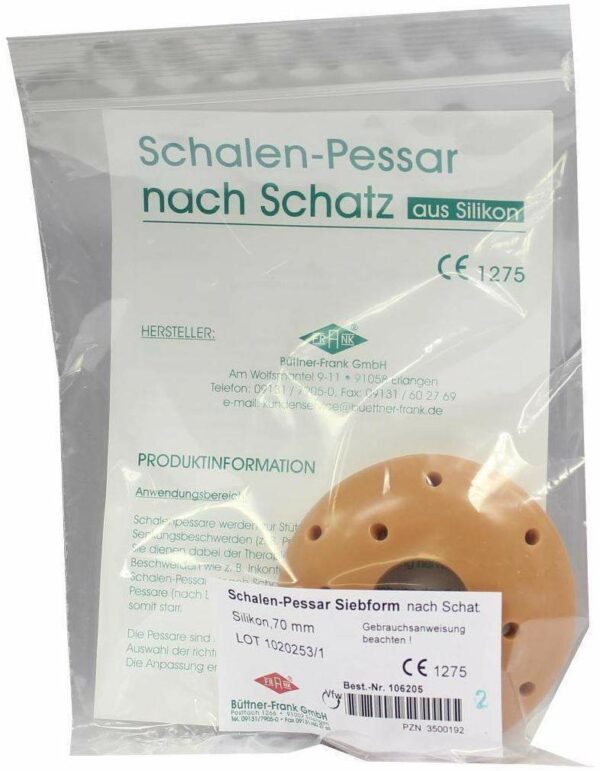 Pessar Sieb Silikon 70mm Nach Schatz