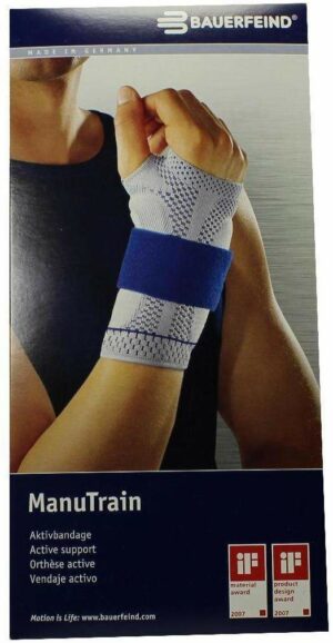 Manutrain Handgelenkbandage 4 Links Schwarz