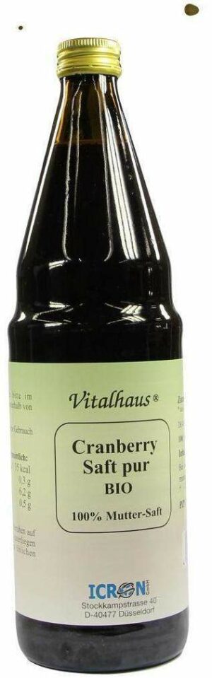 Cranberry Saft Pur Bio Vitalhaus 750 ml Saft