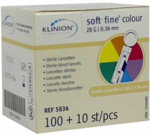 Klinion Soft Fine Colour Lanzetten 28 G 110 Lanzetten