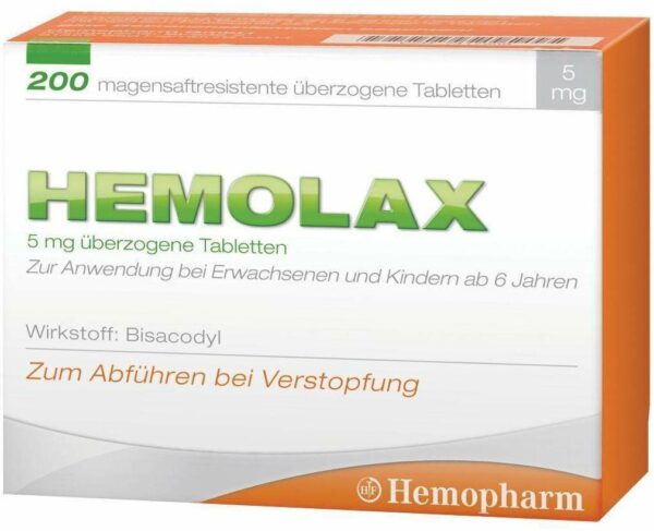 Hemolax 5 mg 200 Magensaftresistente Tabletten