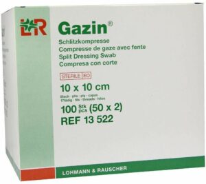 Gazin Schlitzkompressen 10x10cm 8fach Steril