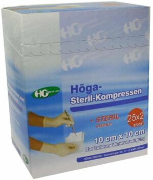 Höga Steril 25 X2 Kompressen 10 X 10 cm 8fach