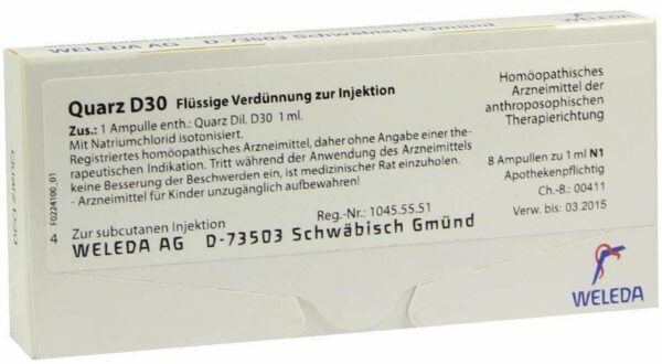 Quarz D 30 Weleda 8 X 1 ml Ampullen