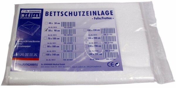 Bettschutzeinlage 50x90cm Folie Frottee