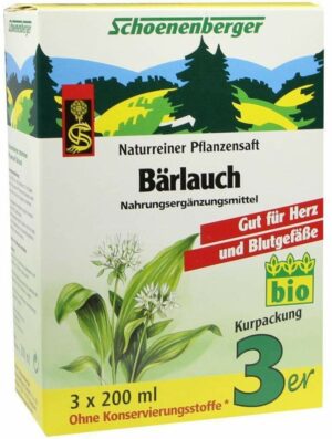 Bärlauch Saft Schoenenberger Heilpflanzensäfte 3 X 200 ml Saft