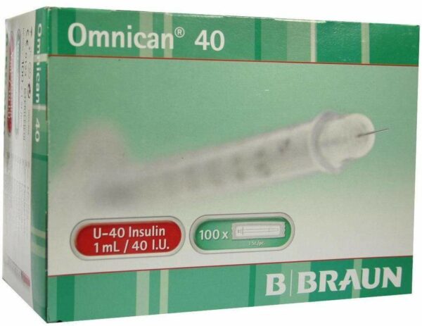 Omnican 40 Insulin U40 1 ml 0