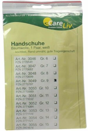 Handschuhe Baumwolle Gr. 9  1 Paar