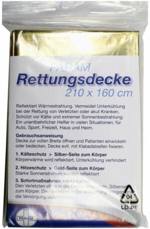 Rettungsdecke Gold Silber 1 Stück