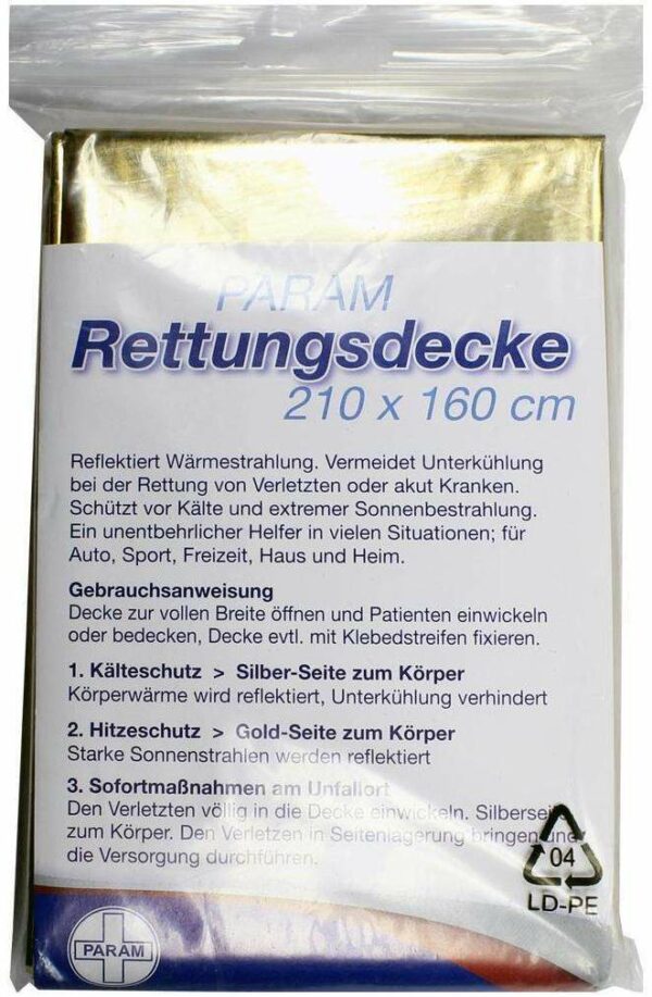 Rettungsdecke Gold Silber 1 Stück