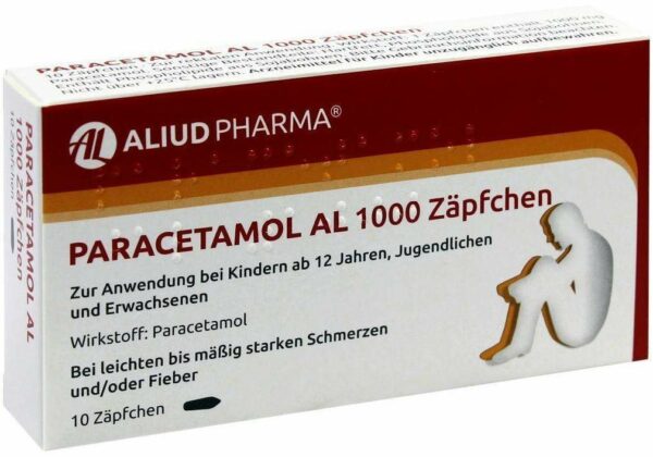 Paracetamol Al 1000 10 Suppositorien