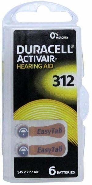 Batterien Für Hörgeräte Duracell 312 6 Stück