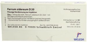 Ferrum Sidereum D 20 Weleda 8 X 1 ml Ampullen