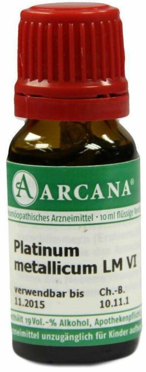 Platinum Metallicum Lm 6 Dilution 10 ml