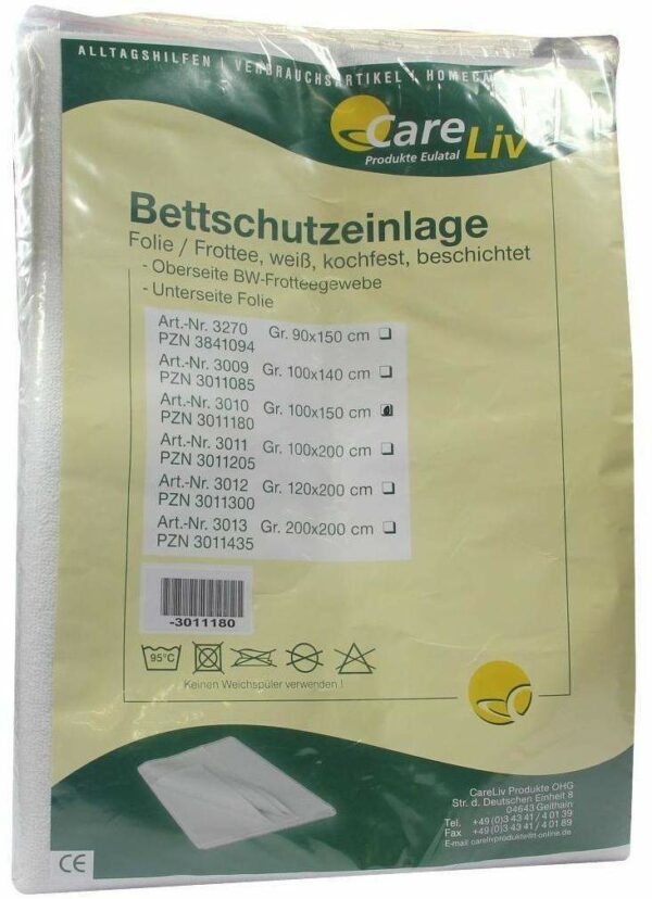 Bettschutzeinlage Folie Frottee 100x150cm