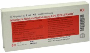 Isotonische Nacl Lösung 0.9% 10x2 ml Ampullen