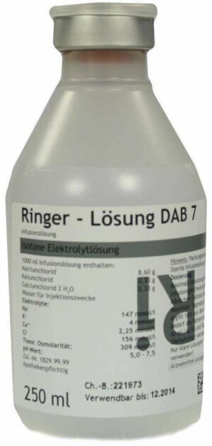 Ringer Lösung Dab 7 Plastik 250 ml Infusionslösung