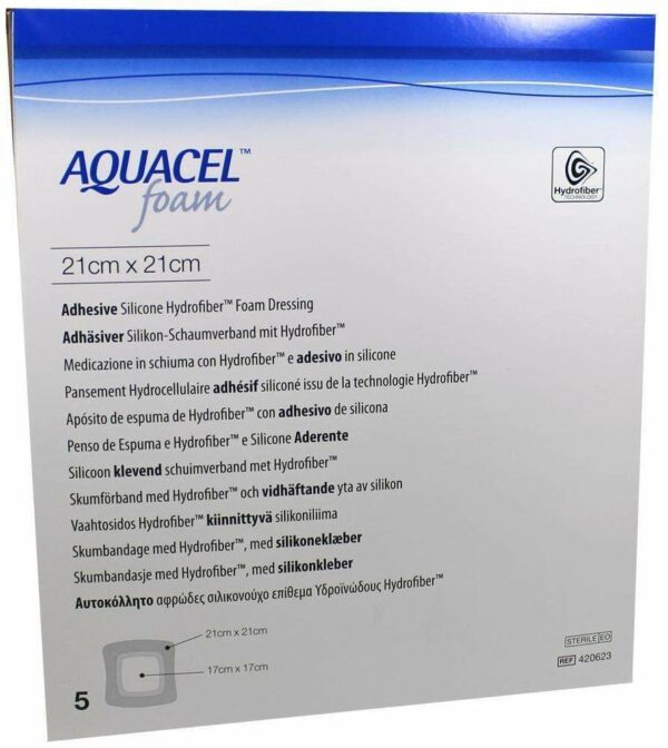 Aquacel Foam Adhäsiv 21x21 cm Verband