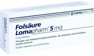 Folsäure Lomapharm 5 mg 50 Tabletten