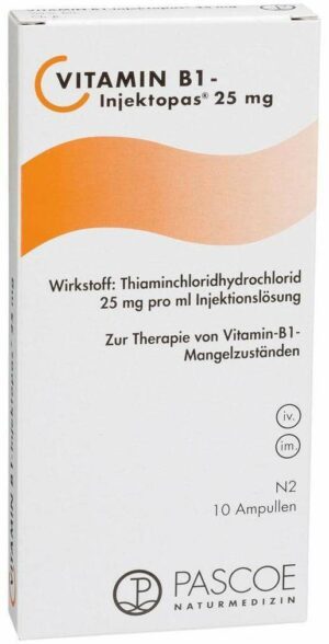 Vitamin B1 Injektopas 25 mg Injektionslösung 10 X 1 ml